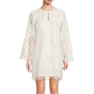 JOHNNY WAS Jade Collection Elandra Embroidered Eyelet Shift Dress Size Small NEW